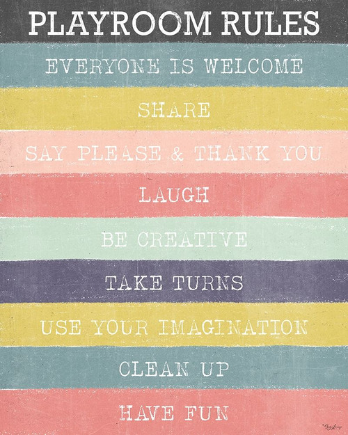 Playroom Rules Poster Print by Gigi Louise # KBRC031A