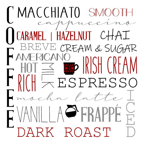 Coffee Red Poster Print by Kimberly Allen # KASQ2075D