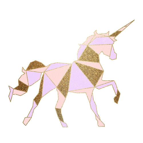 Unicorn Lines 1 Poster Print by Kimberly Allen # KASQ2011A