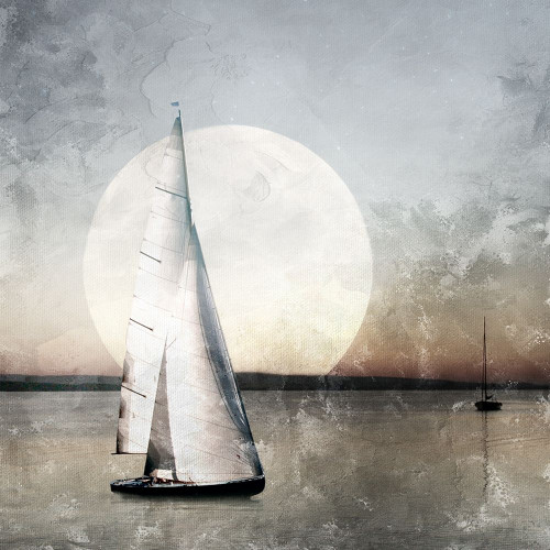 Moonlight Sail Poster Print by Kimberly Allen # KASQ1990