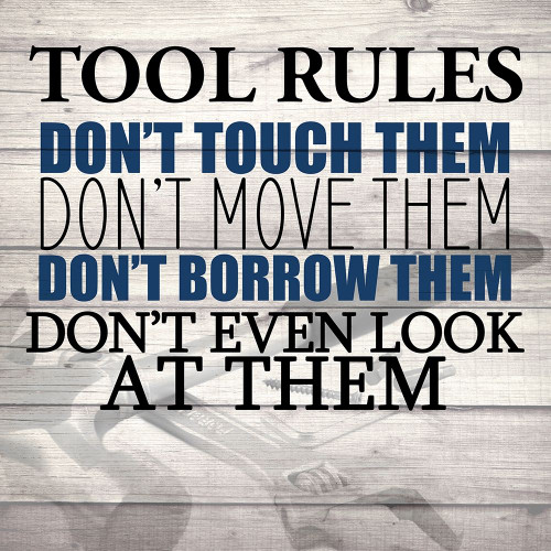 Tool Rules Poster Print by Allen Kimberly # KASQ1937A