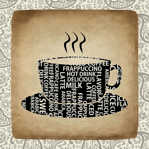 Coffee Paisley 2 Poster Print by Allen Kimberly # KASQ1765B