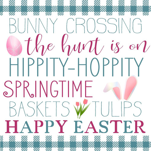 Bunny Crossing Square Poster Print by Allen Kimberly # KASQ1772
