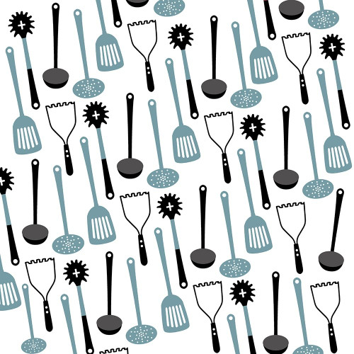 Farm Fresh Utensils  Pattern 1 Poster Print by Allen Kimberly # KASQ1713