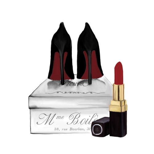 From Paris 4 in Red Poster Print by Allen Kimberly # KASQ1658D