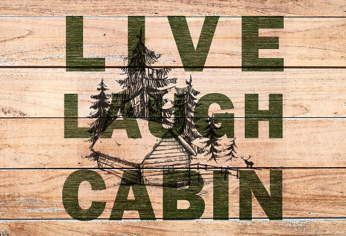 Live Laugh Cabin Poster Print by Allen Kimberly # KARC1914A