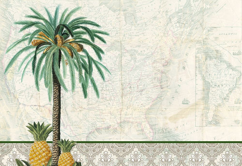 Tropic Palm Map Poster Print by Allen Kimberly # KARC1923