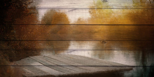 Lake View Wood Poster Print by Kimberly Allen # KARN351B