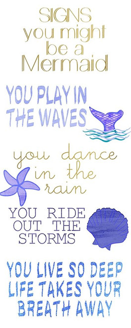 Mermaid Signs v2 Poster Print by Allen Kimberly # KARN223D