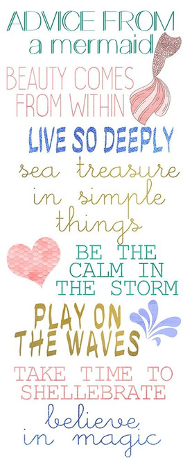 Mermaid Advice v3 Poster Print by Allen Kimberly # KARN223E