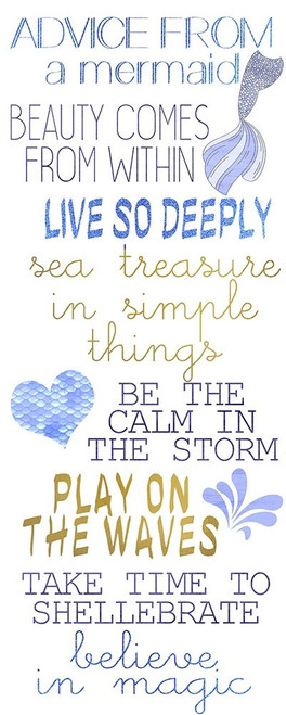 Mermaid Advice v2 Poster Print by Allen Kimberly # KARN223C