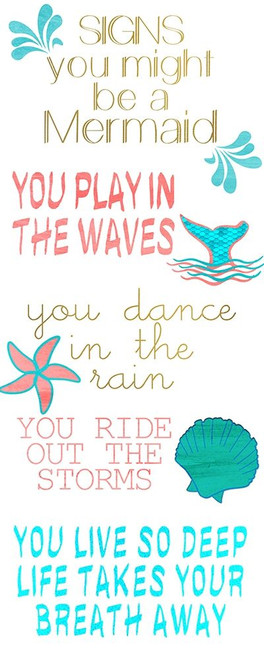 Mermaid Signs v3 Poster Print by Allen Kimberly # KARN223F