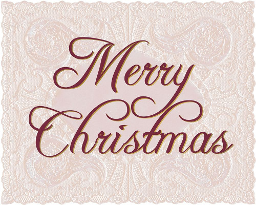 Merry Christmas Lace Poster Print by Kimberly Allen # KARC2058B