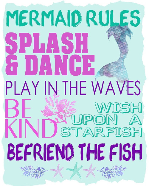 Mermaid Rules Poster Print by Kimberly Allen # KARC2005B