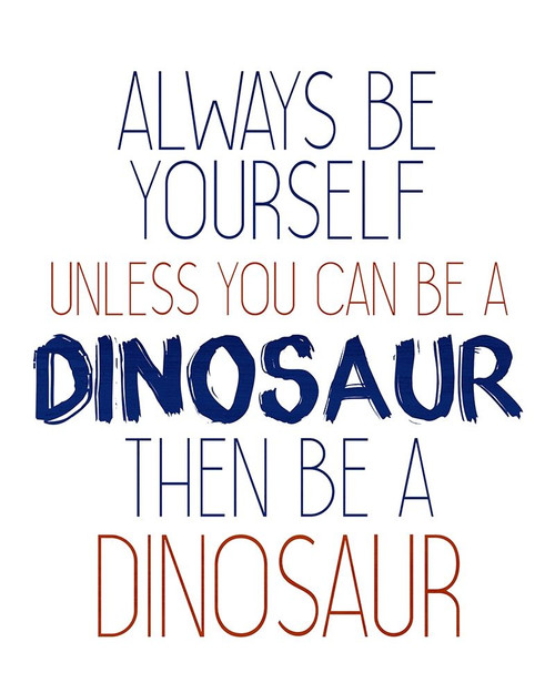 Brave Dino 5 Poster Print by Kimberly Allen # KARC2009