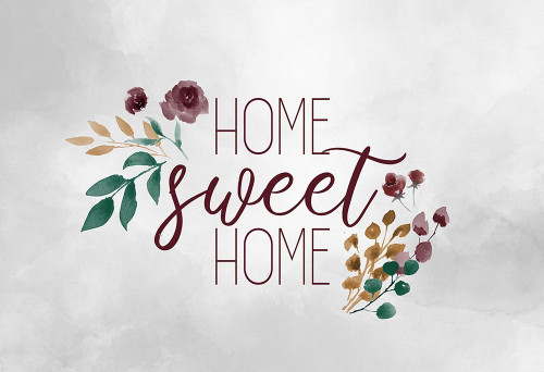 Home Sweet Home Floral Poster Print by Allen Kimberly # KARC1669K
