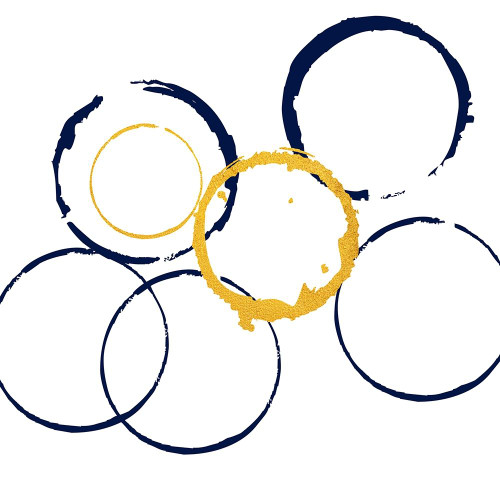 Circles Of Gold Poster Print by Jamie Phillip # JS438A