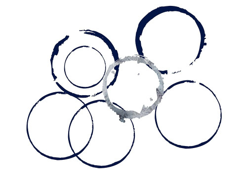Blue Rings Poster Print by Jamie Phillip # JRH181A