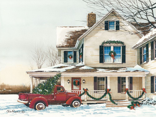 Preparing for Christmas  Poster Print by John Rossini # JR354A