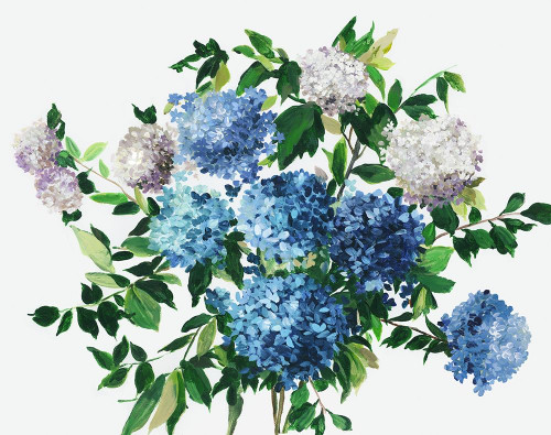 Blue Petals Poster Print by Asia Jensen # JN478A