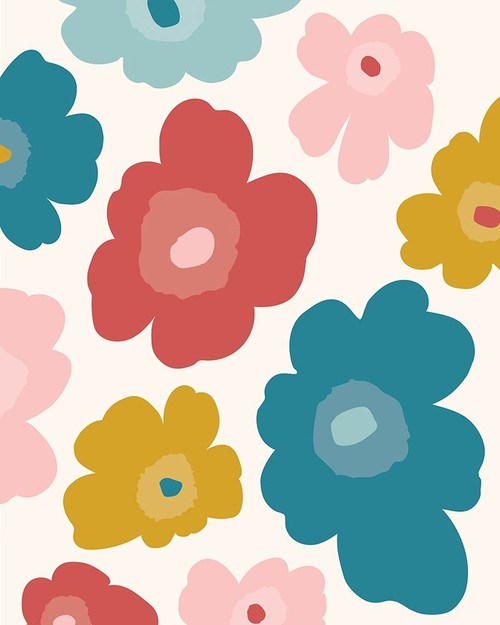 Flower_Pattern_Palette1 Poster Print by Jennifer McCully # JMDRC012A