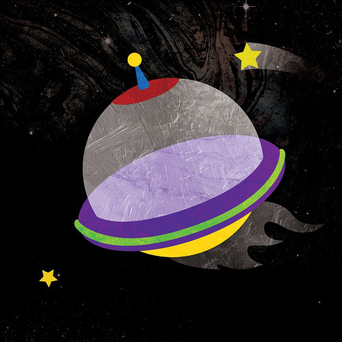 Galaxy Rockets In Space Mate Poster Print by Jace Grey # JGSQ1070B