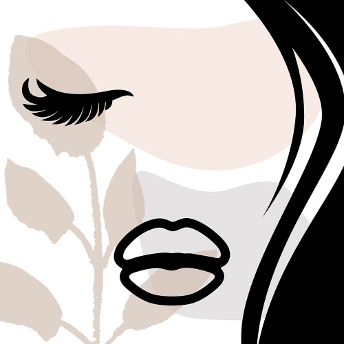 Calm Face With Shapes Poster Print by Jace Grey # JGSQ1089A