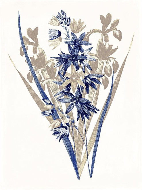 Indigo Flowers Three Poster Print by Jace Grey # JGRC773C