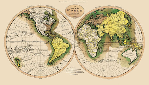 World - Carey 1795 Poster Print by Carey Carey # ITWO0007
