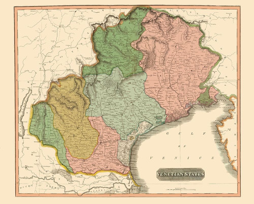 Venetian States Italy - Thomson 1816 Poster Print by Thomson Thomson # ITVE0003