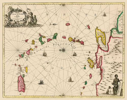 Windward Leeward Islands Puerto Rico - Jansson Poster Print by Jansson Jansson # ITWI0005