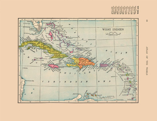 West Indies - Hammond 1910 Poster Print by Hammond Hammond # ITWI0012