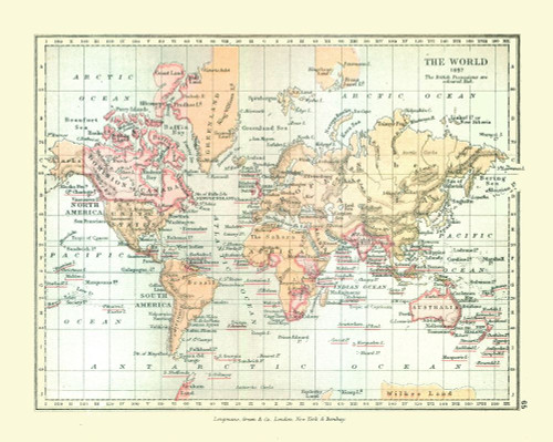World in 1897 - Gardiner 1902 Poster Print by Gardiner Gardiner # ITWO0022
