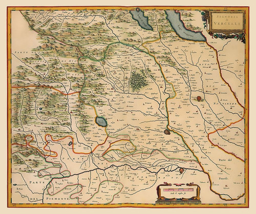 Vercelli Region Italy - Blaeu 1640 Poster Print by Blaeu Blaeu # ITVE0004