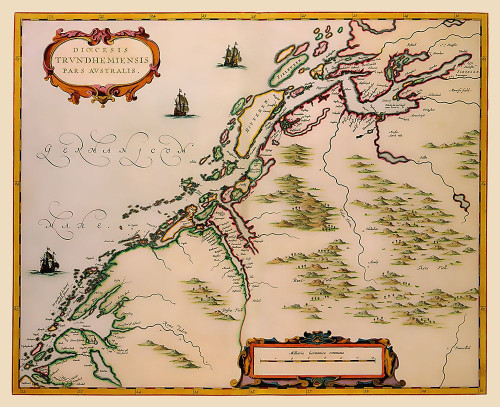 Trondheim Region Norway - Jansson 1662 Poster Print by Jansson Jansson # ITTR0002