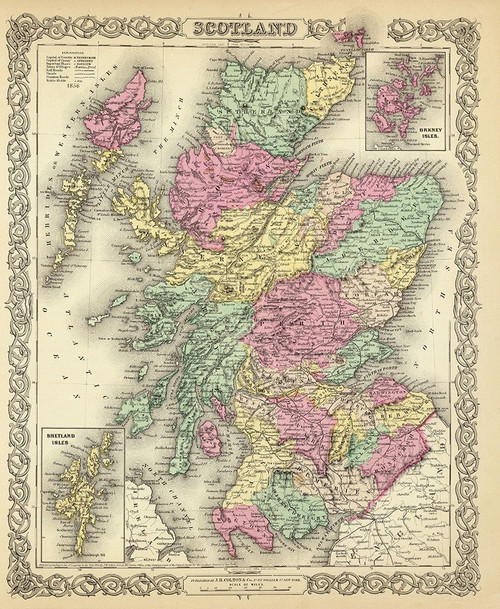 Scotland - Colton 1855 Poster Print by Colton Colton # ITUK0001