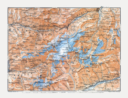 Bifertenstock Region Switzerland - Baedeker 1921 Poster Print by Baedeker Baedeker # ITSW0082