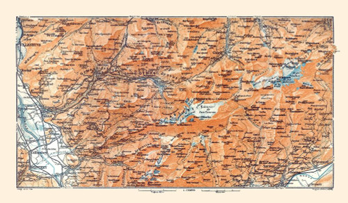 Diablerets Region Switzerland - Baedeker 1921 Poster Print by Baedeker Baedeker # ITSW0111