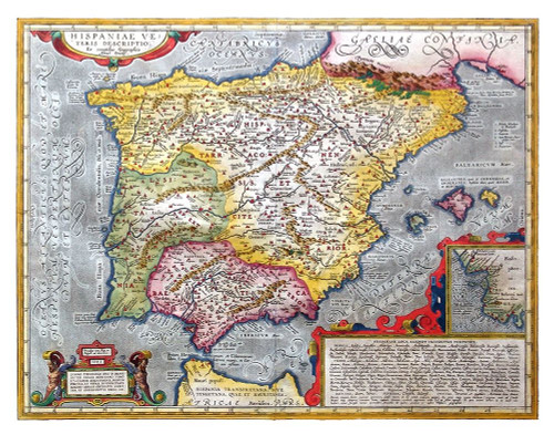Ancient Spain - Ortelius 1586 Poster Print by Ortelius Ortelius # ITSP0378