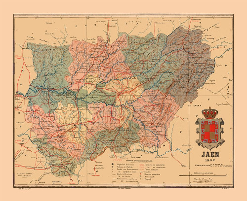 Jaen Spain 1902 - Martine 1904 Poster Print by Martine Martine # ITSP0339