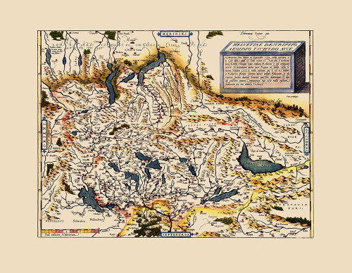 Switzerland - Ortelius 1560 Poster Print by Ortelius Ortelius # ITSW0002