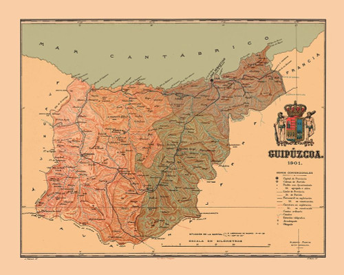 Gipuzkoa Spain 1901 - Martine 1904 Poster Print by Martine Martine # ITSP0335