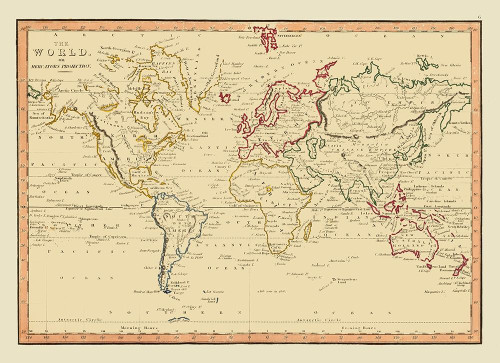 Mercator Projection Poster Print by Unknown Unknown # ITWO0192
