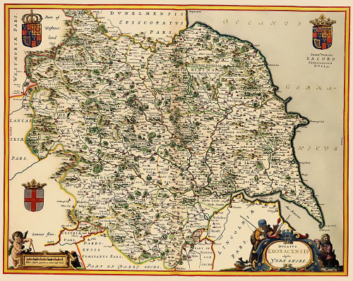 Yorkshire County England - Jansson 1645 Poster Print by Jansson Jansson # ITYO0001