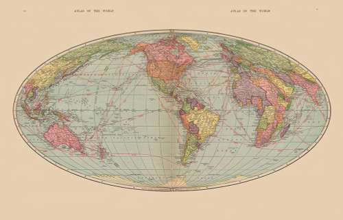 World - Hammond 1910 Poster Print by Hammond Hammond # ITWO0049