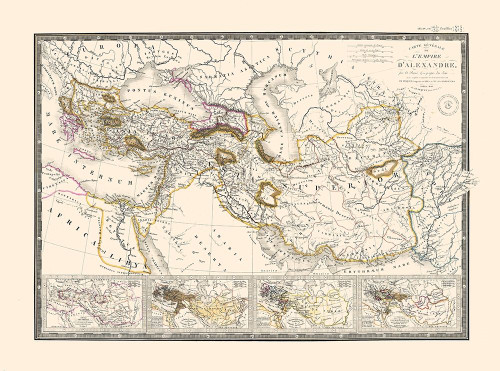 Alexander Great Empire Europe Asia - Brue 1840 Poster Print by Brue Brue # ITWO0088