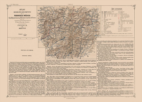 Ourense Province Spain - Valverde 1880 Poster Print by Valverde Valverde # ITSP0232