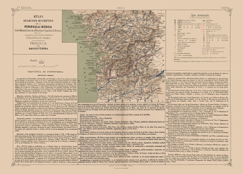 Pontevedra Province Spain - Valverde 1880 Poster Print by Valverde Valverde # ITSP0222