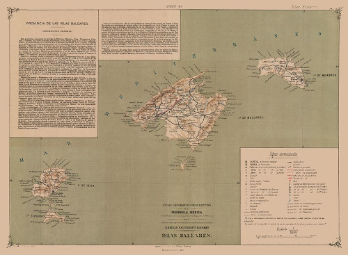 Balearic Islands Spain - Valverde 1880 Poster Print by Valverde Valverde # ITSP0231