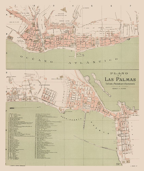 Las Palmas Spain Europe - Martin 1911 Poster Print by Martin Martin # ITSP0176